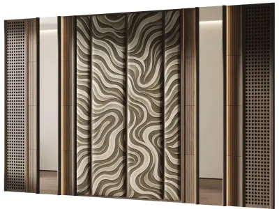 Decorative V83 Wall Panels 3D model
