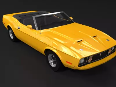 Mustang Convertible 1973 3D model