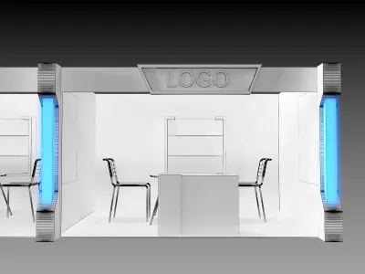  Booth Exhibition Stand a406e  3D model