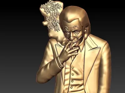 Joker Smoking Relief 3D Print 3D print model