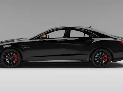 Mercedes-Benz-cls-64-AMG with interior 3D model