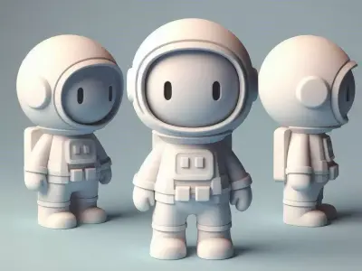 Cute Astronaut Figure 3D print model