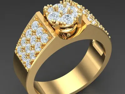 Luxury Men Rings Designs 6MR077 3D print model