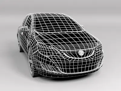 OPEL ASTRA J 2013 LOWPOLY Low-poly 3D model