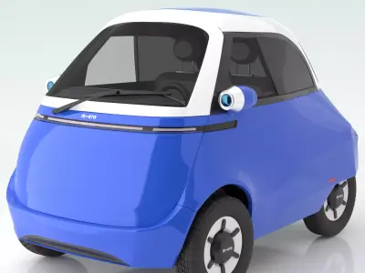 Microlino electric scooter car Blue 3D model