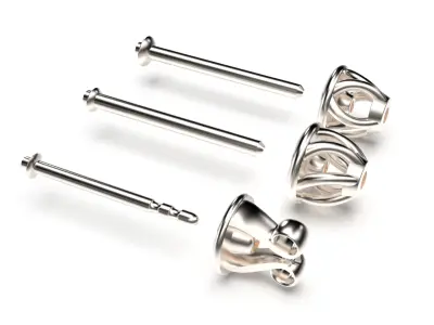 HEART Stud Earrings LOVE GIFT For Valentines Day  3D print model