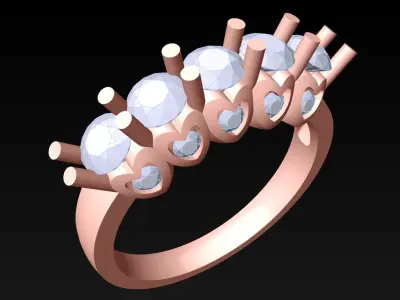 Diamond Ring - Womens Rings - N410444 3D print model