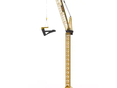 Tower crane building II 3D model