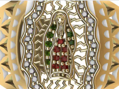 Anillo virgen de guadalupe -v- 3D print model
