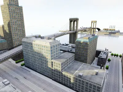 Big City low poly count 3D model