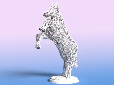 HORSE MESH WIRE ART 3D print model