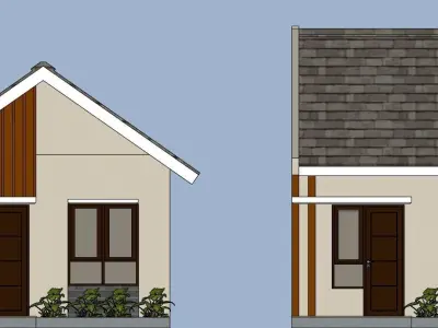 Small tropical house Free low-poly 3D model