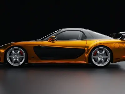 Mazda RX7 Fortune Low-poly 3D model