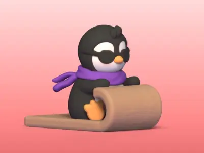 Little Penguin Sled 3D print model