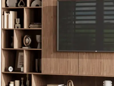 TV Wall set 28 3D model