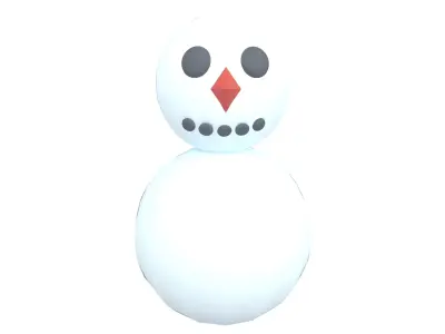 Snow Man v1 001 Low-poly 3D model