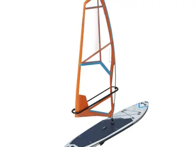 Gladiator Windsurfing Board Low-poly 3D model