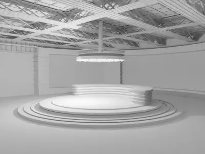 TV Studio News - No Material Low-poly 3D model