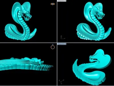 Cobra for jewelry - Snakes for rings 3D print model