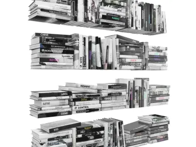 Books 150 pieces 2-4-1 Low-poly 3D model