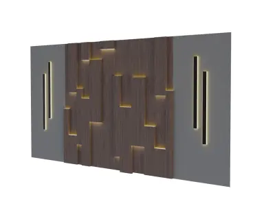 3D Wall Design Model for Interior Decoration Low-poly 3D model