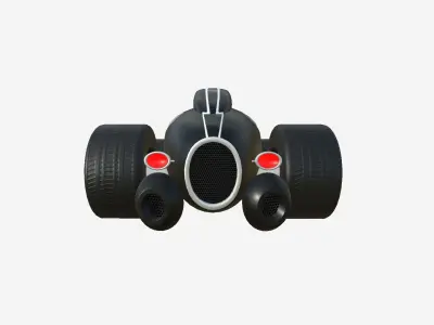 Cartoon Kart B09 Black - Vehicle Racing Design Low-poly 3D model