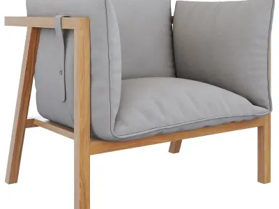 Fotel Umomoku 3d model Low-poly 3D model