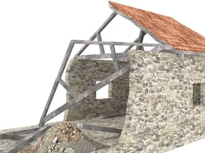 Ruined house Free 3D model