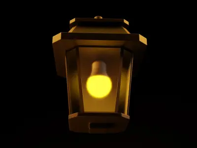 Street lamp Low-poly 3D model