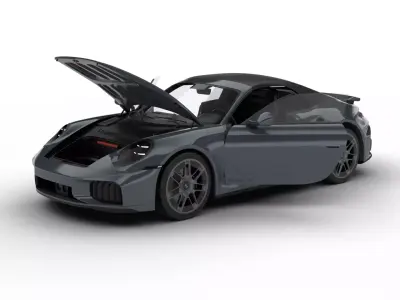 Porsche 911 Carrera Turbo S Cabriolet 2026 HQ 3d model 3D model