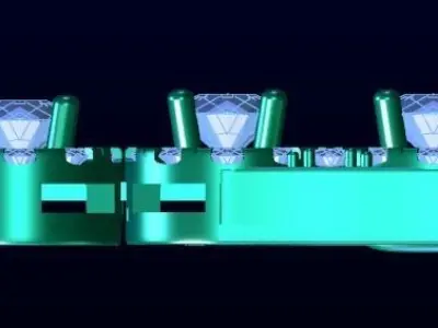 Tennis bracelet open box clasp 2 3D print model