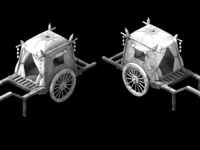 Game Desert Gobi - Carriage 3D model