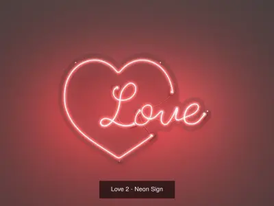 Lettering Pack 5 - Neon Signs 3D Model Collection