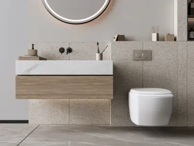 Vanity bathroom set 10 3D model