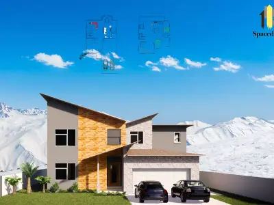 Modern American home  3D model