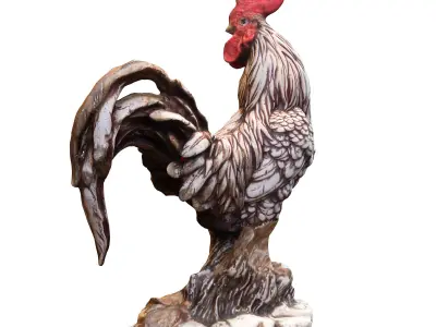 rooster sculpture 2 3D model