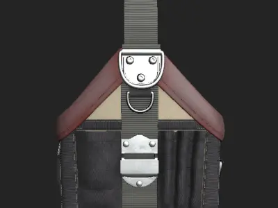 Heavy Duty Tool Bag  Veto Pro Pac Style  Game Ready 3D Model Low-poly 3D model