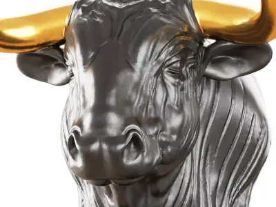 Sculpture of a bull bust 3D model