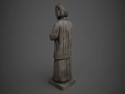 Saint Statue Low-poly 3D model