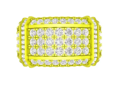 Luxury Korean Style Diamond Men Ring 7394A 3D print model