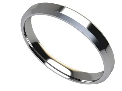 Chamfer Wedding Band Collection 3D Model Pack