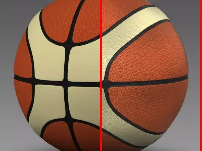 Basketball ball EBA Low-poly 3D model
