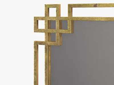 Uttermost devoll antique gold mirror 3D model