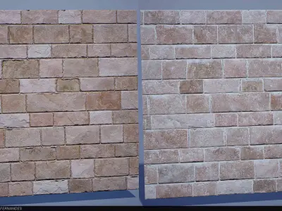 Modular Gothic Temple Environment UE4 Unreal Engine Low-poly 3D model