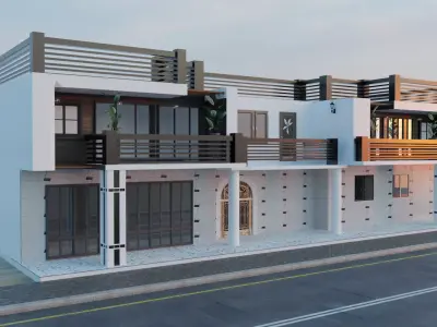 House Architecture Low-poly 3D model