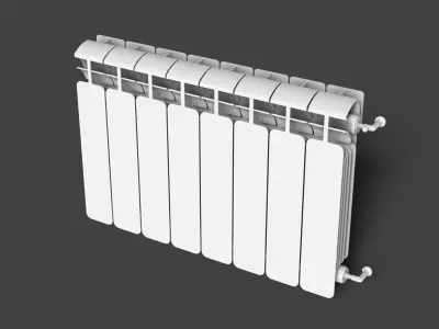 Battery radiator Low-poly 3D model