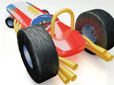 Wacky Races - Turbo Terrific Free 3D model