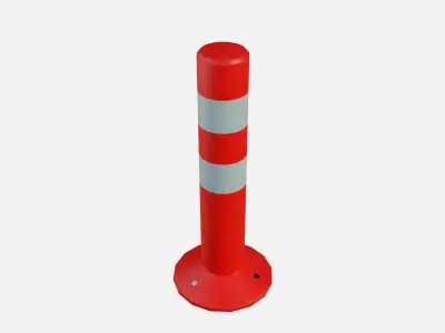 Road pole 45 cm Low-poly 3D model