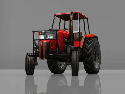 Tractor Low-poly 3D model