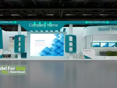 exhibition 3d Low-poly 3D model
